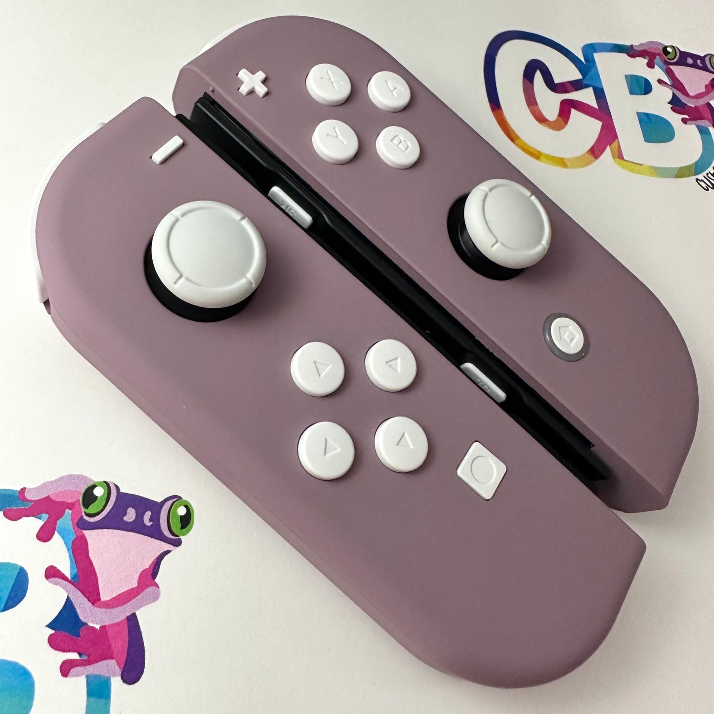 Gray Violet & White buttons Nintendo Switch Joycons Buttons Nintendo Switch Joycons - Custom Nintendo Switch Joycon Controllers