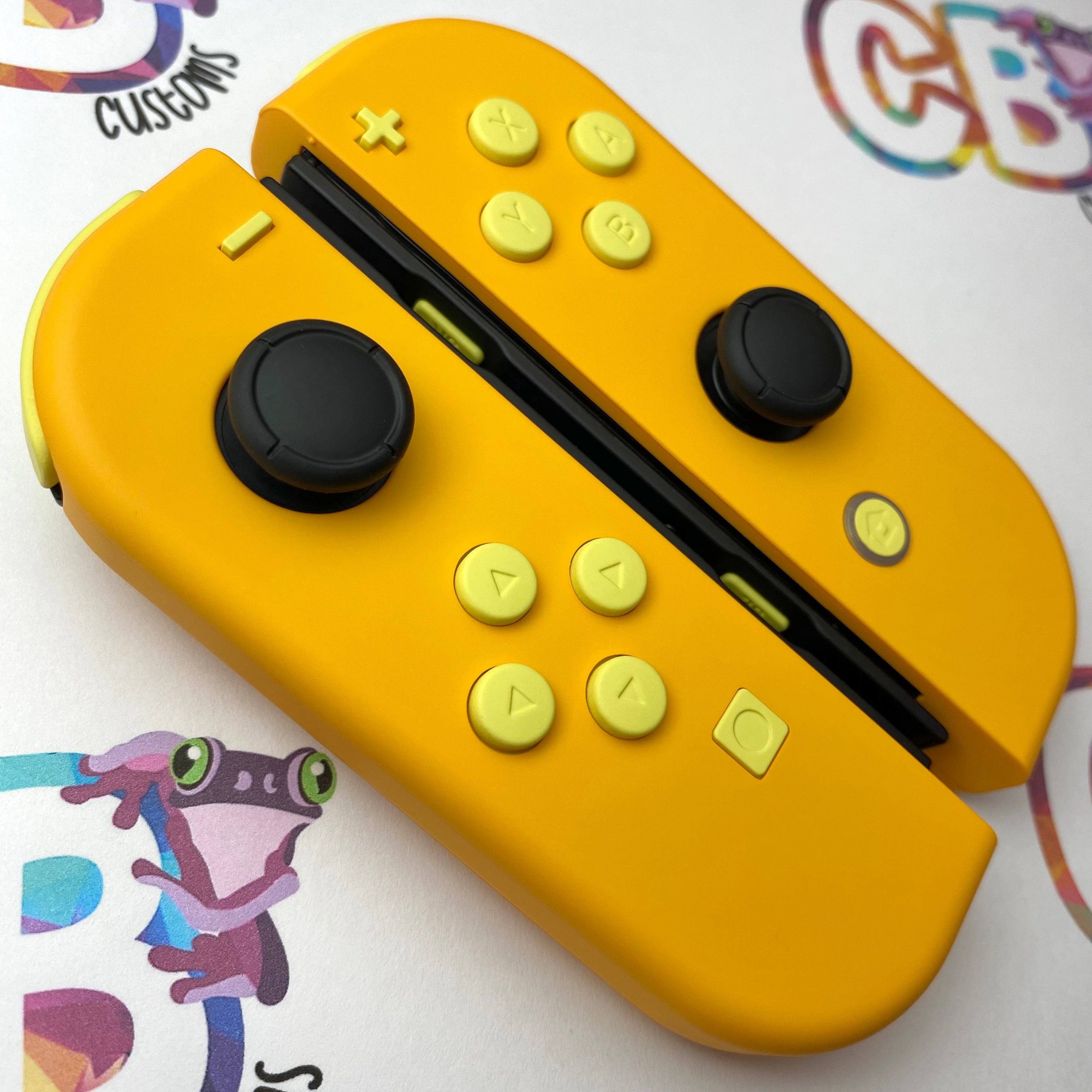 New top Nintendo Switch Custom Lemon Yellow Joycons