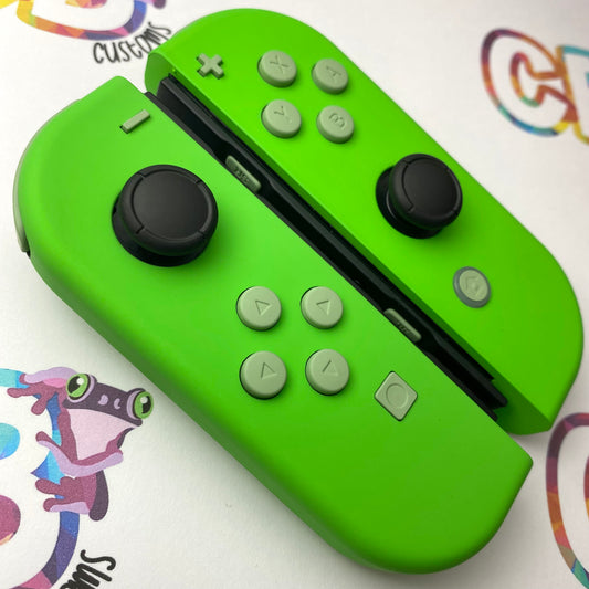 Apple Green & Matcha Green Buttons - Custom Nintendo Switch Joy-cons Controllers