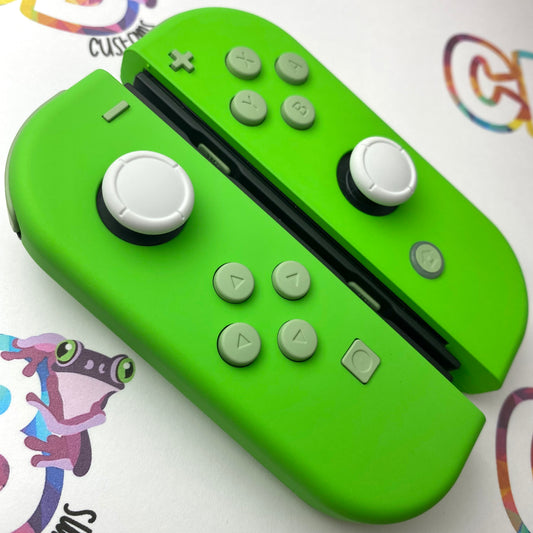 Apple Green & Matcha Green buttons - Custom Nintendo Switch Joy-cons Controllers