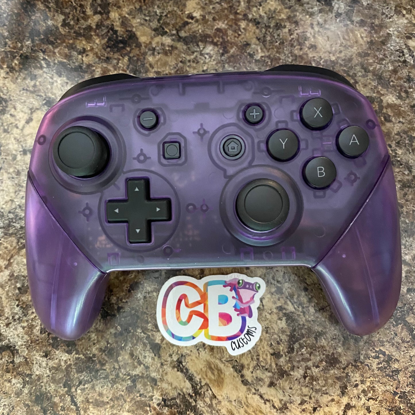 Clear Purple Pro Controller - Custom Nintendo Switch Pro Controller