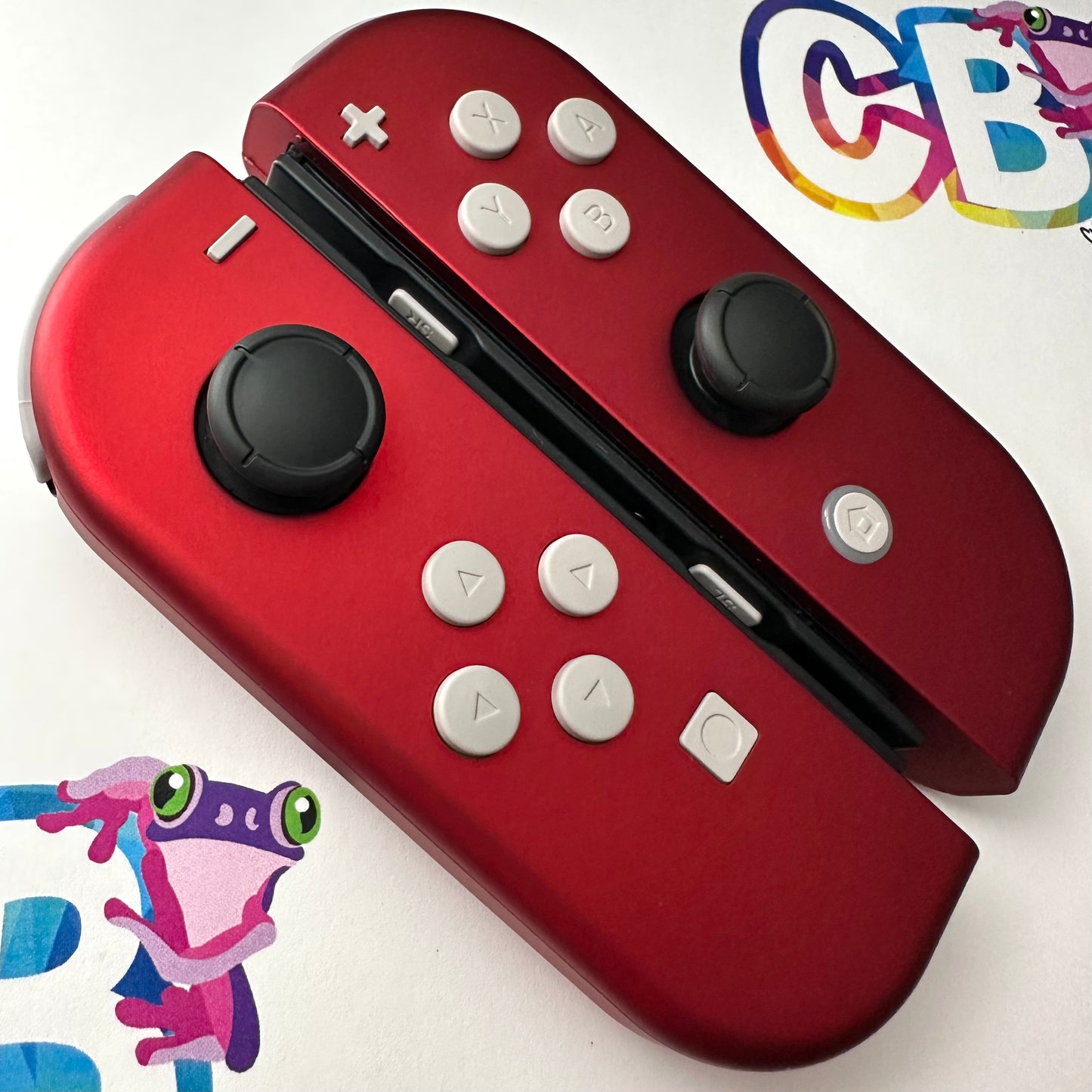 Vampire Red & Rhapsody Violet buttons Buttons Nintendo Switch Joycons - Custom Nintendo Switch Joycon Controllers
