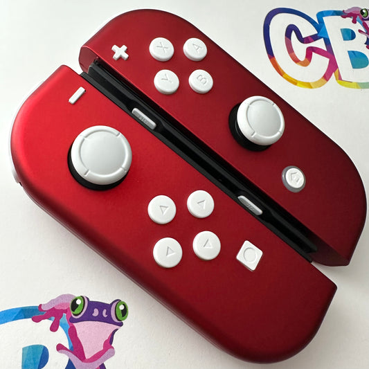 Vampire Red & White buttons Nintendo Switch Joycons Buttons Nintendo Switch Joycons  - Custom Nintendo Switch Joycon Controllers