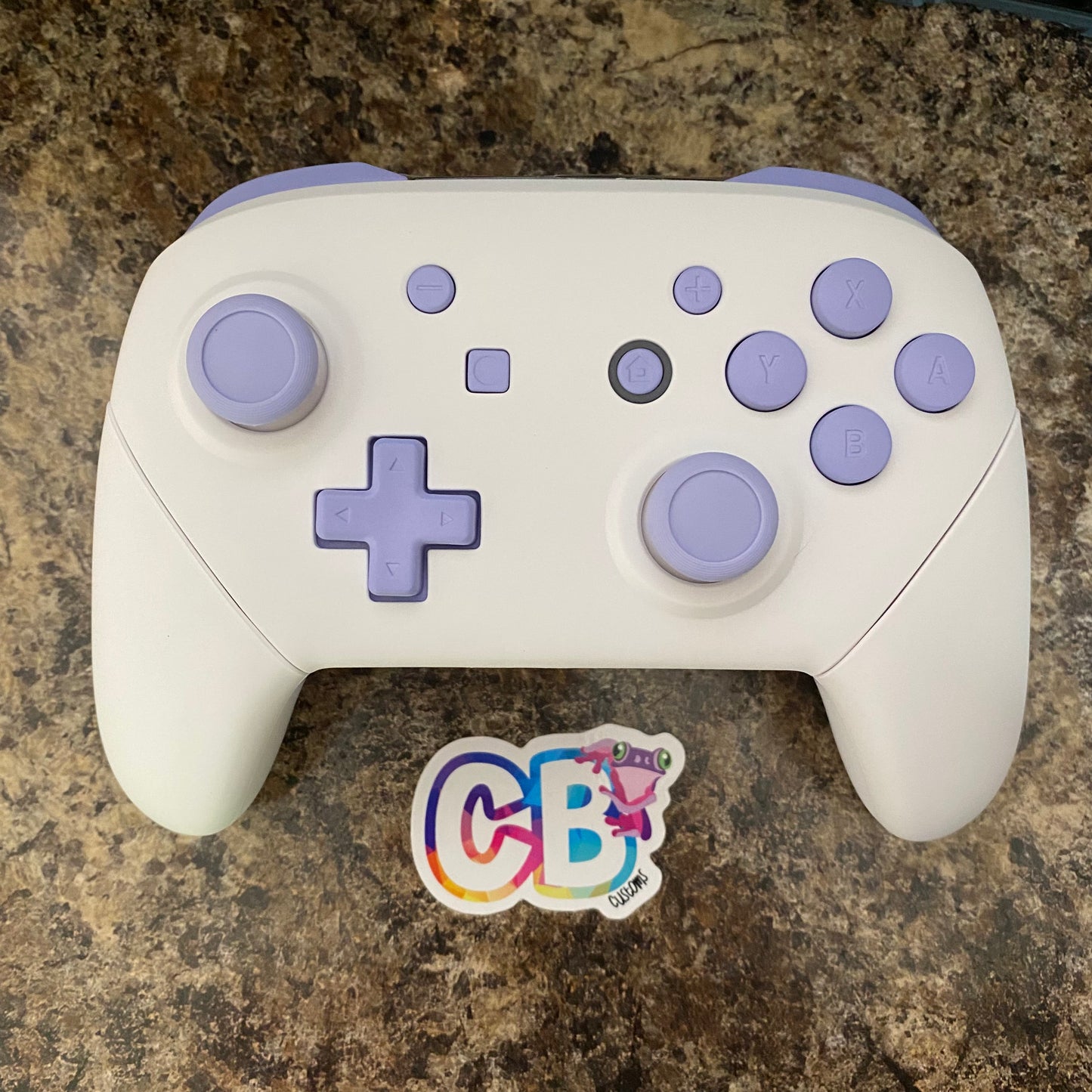 White & Violet Pro Controller - Custom Nintendo Switch Pro Controller