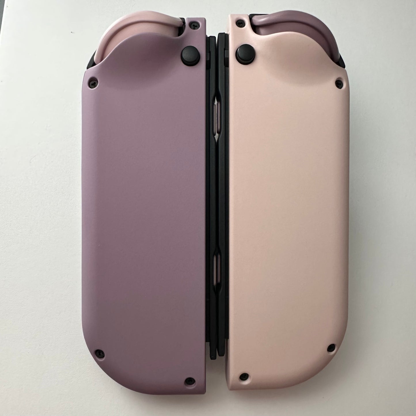 Gray Violet & Sakura Pink with opposite color buttons Nintendo Switch Joycons Buttons Nintendo Switch Joycons - Custom Nintendo Switch Joycon Controllers